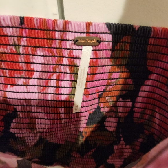 Free People Floral Pink and Black Cropped Corset Top - Picture 5 of 5